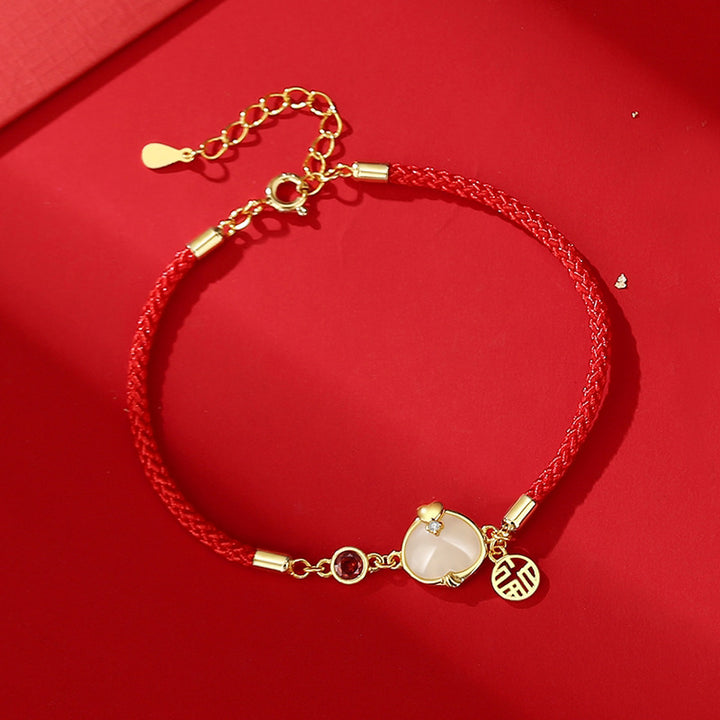 hetian jade year of the snake red agate balance and harmony bracelet