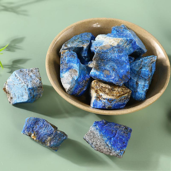 lapis lazuli crystal raw stone aromatherapy incense stone on the table