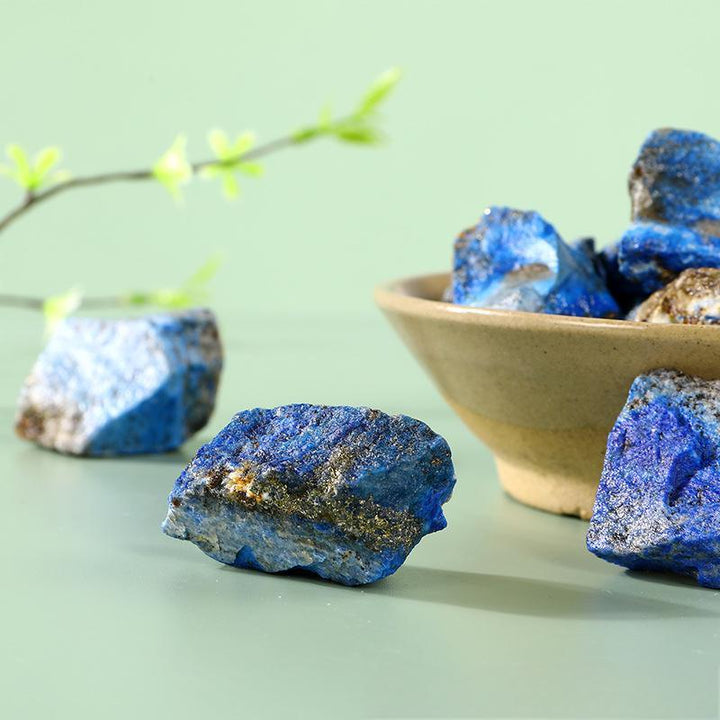 details of lapis lazuli crystal raw stone aromatherapy incense stone