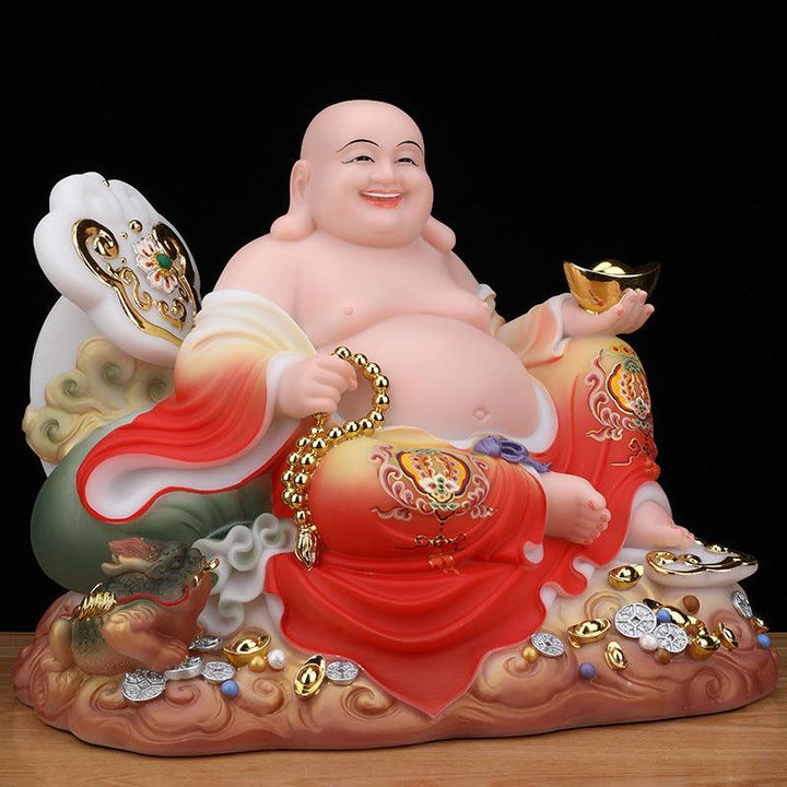 laughing happy buddha ornament maitreya buddha statue on the table