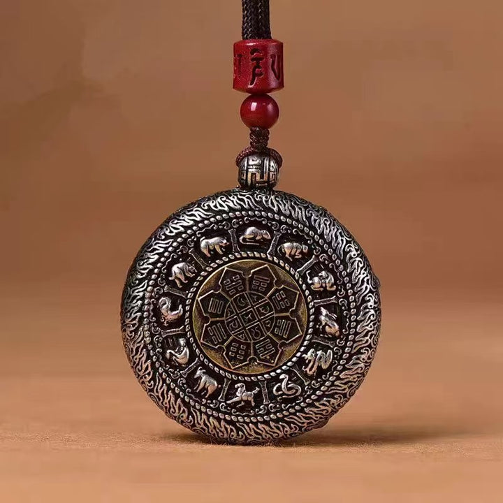 lunar new year cinnabar taoist shan gui hua qian pendant