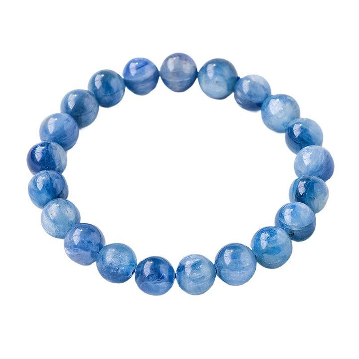 natural crystal aquamarine beaded crystal bracelet