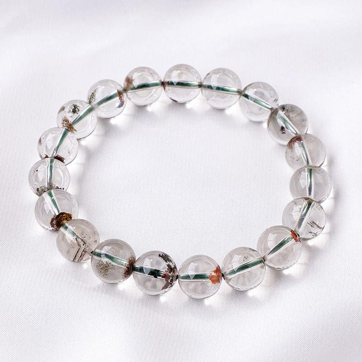 Green Phantom crystal aquamarine beaded crystal bracelet