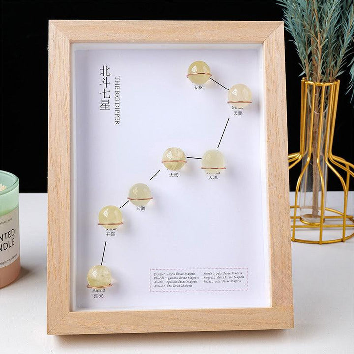 citrine crystal big dipper photo frame display