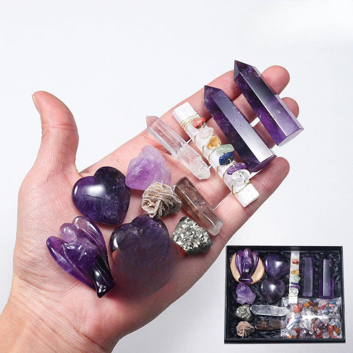 amethyst crystal gift box set witch divination kit