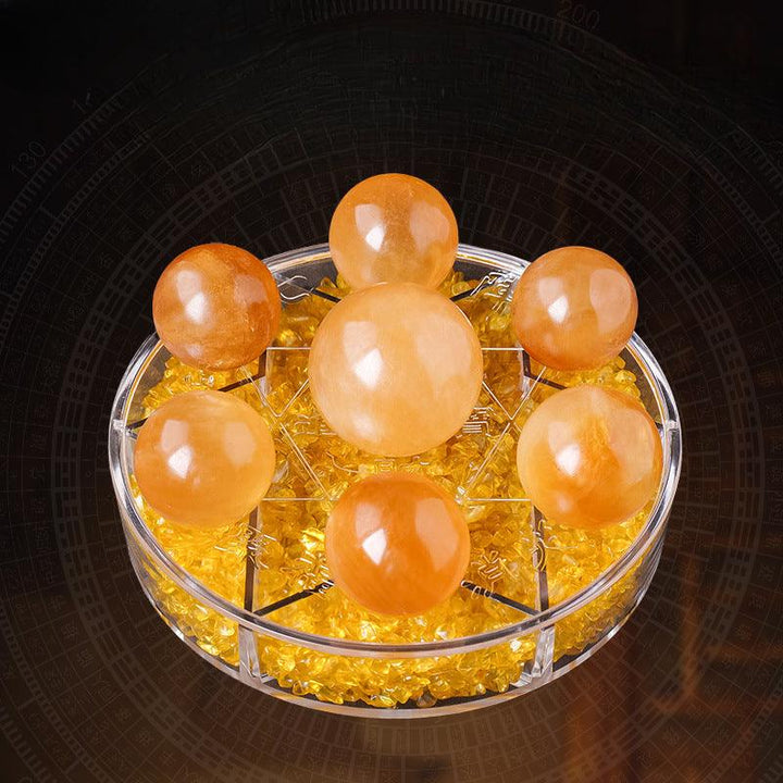 topaz crystal sphere seven star array wealth bowl