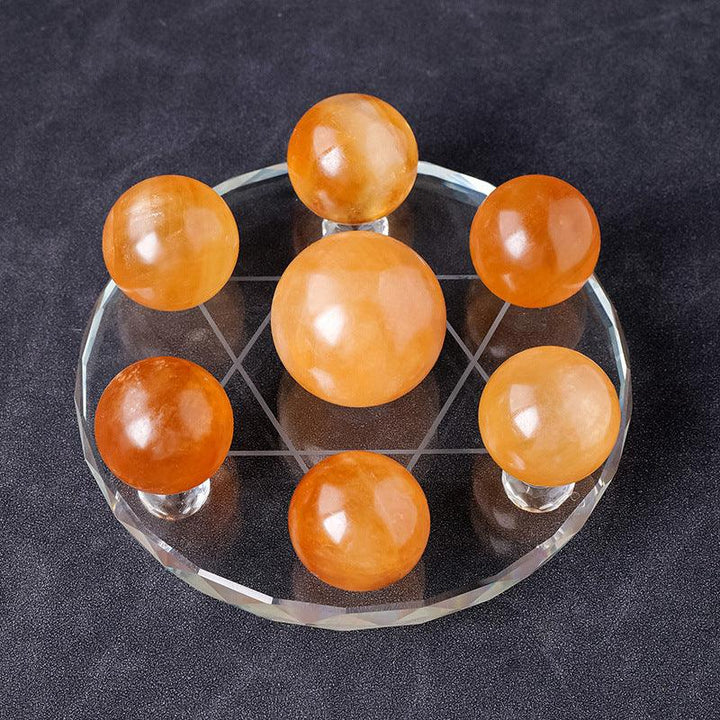 topaz crystal sphere seven star array wealth bowl