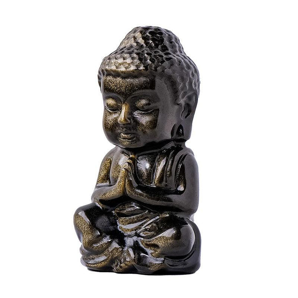 natural obsidian buddha statue feng shui ornament