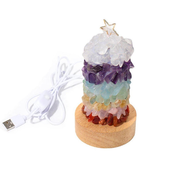 natural rainbow crystal christmas night light