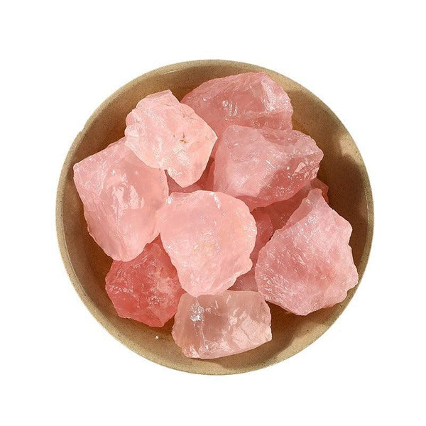 pink rose crystal raw stone natural gemstone