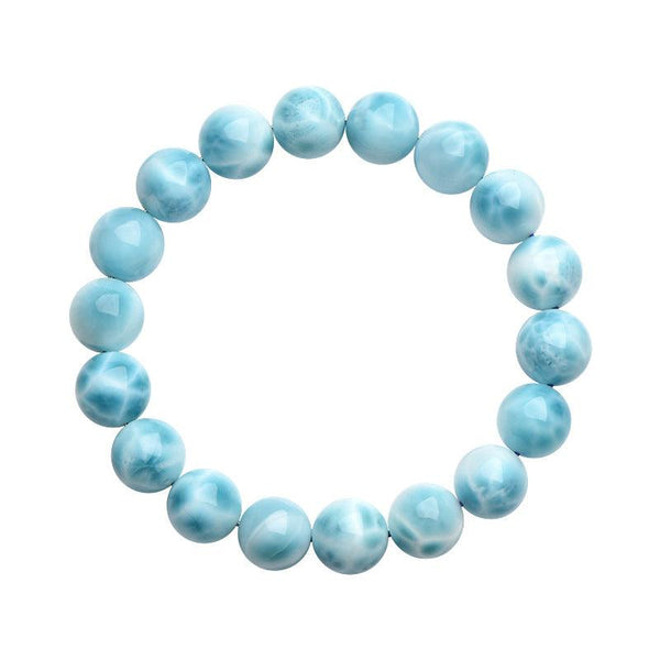 premium jade grade larimar beads crystal bracelet