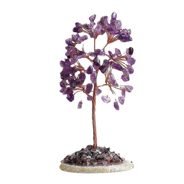 rainbow gemstone crystal bonsai tree