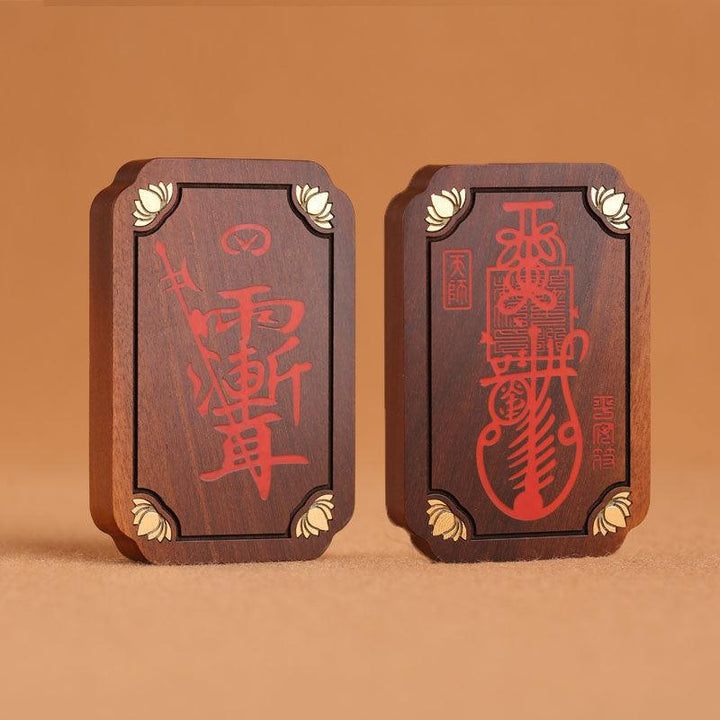 details of raw cinnabar taoist motifs pendant chinese feng shui necklace