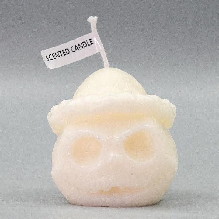 white skeleton pumpkin head halloween aromatherapy  scented candles