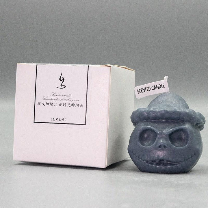 grey skeleton pumpkin head halloween aromatherapy  scented candles