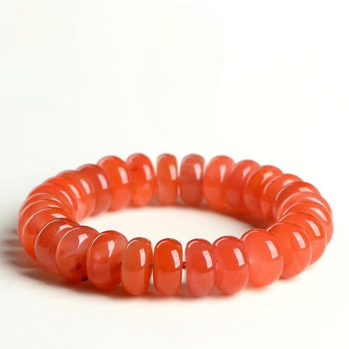 southern red agate abacus bead bracelet