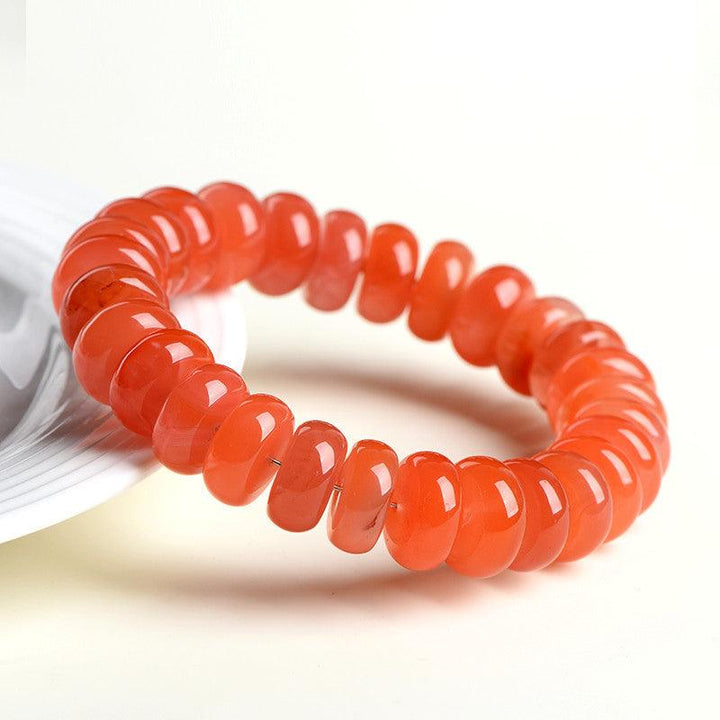 southern red agate abacus bead bracelet