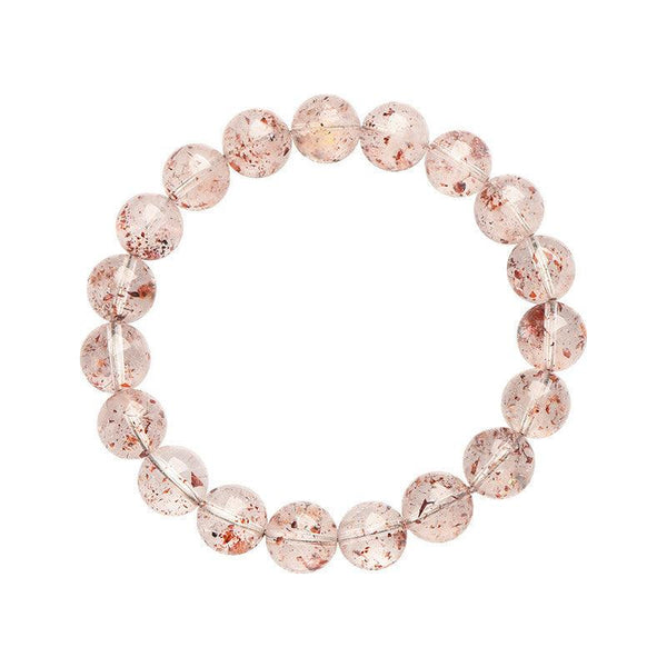 super seven strawberry quartz crystal beads bracelet