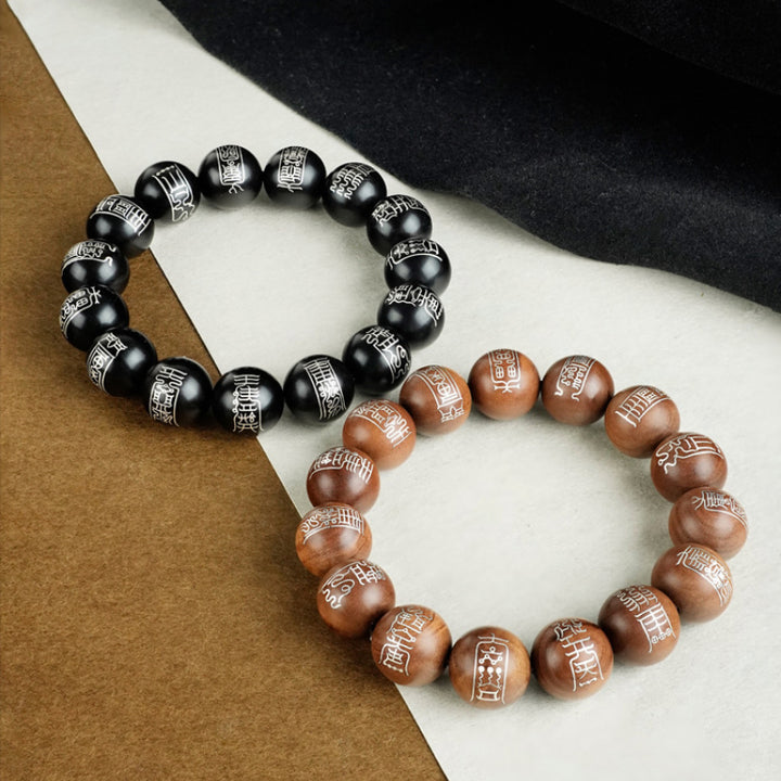 taoist-talismans-symbols-fifteen-fu-wooden-beads-bracelet-with-silver-inlay-14