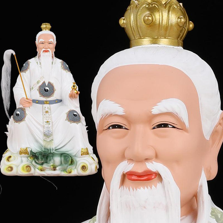 details of taoist the three pristine ones ancestor god ornament