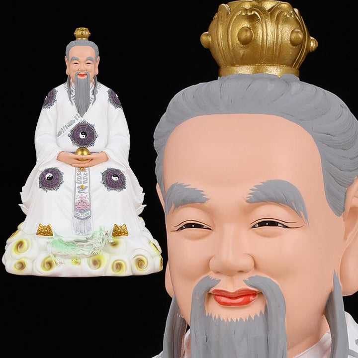 details of taoist the three pristine ones ancestor god ornament