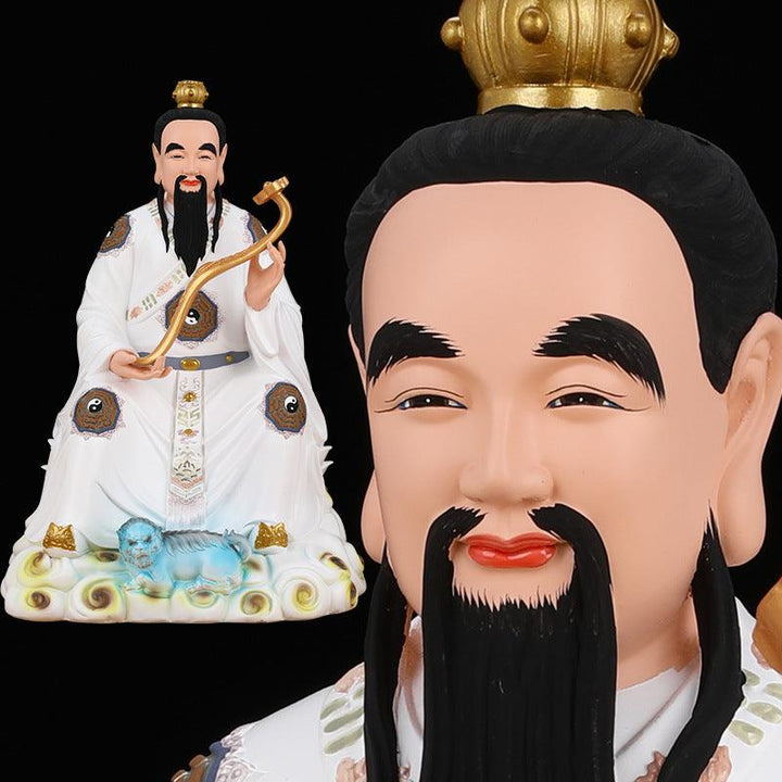 details of taoist the three pristine ones ancestor god ornament