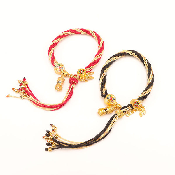 tibetan style red string year of the snake protection bracelet