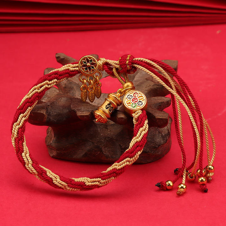 tibetan style red string year of the snake protection bracelet