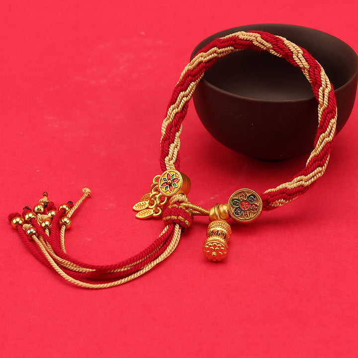 tibetan style red string year of the snake protection bracelet