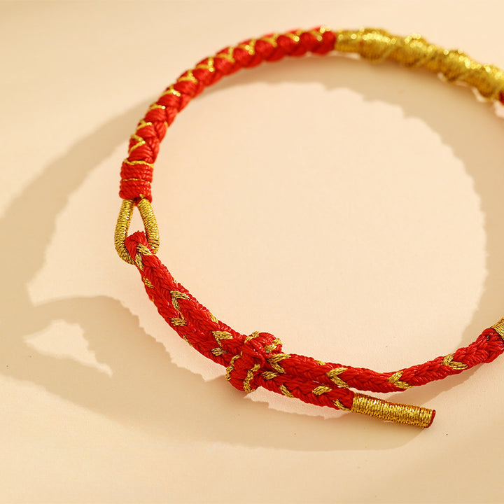 year of the snake lucky fortune charm red string bracelet