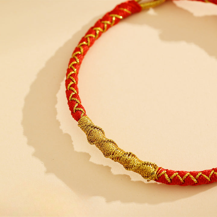 year of the snake lucky fortune charm red string bracelet