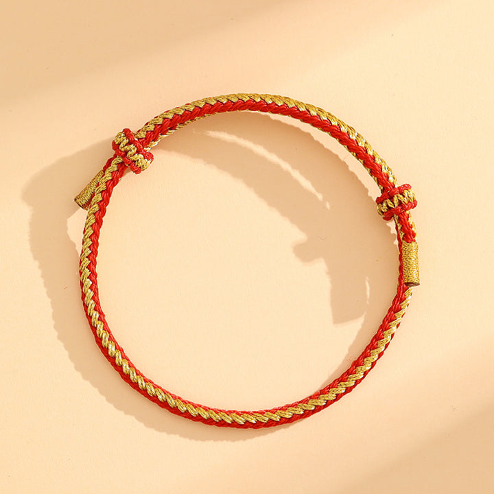 year of the snake lucky fortune charm red string bracelet