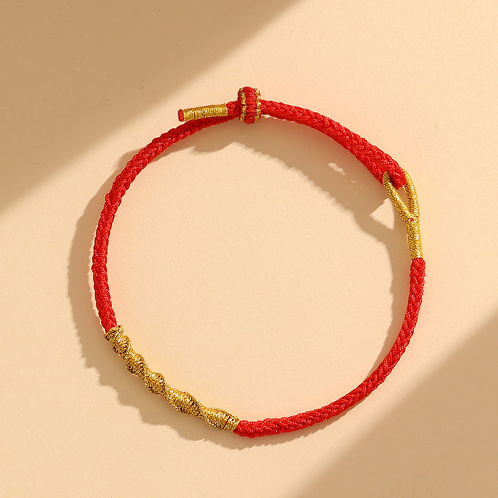 year of the snake lucky fortune charm red string bracelet