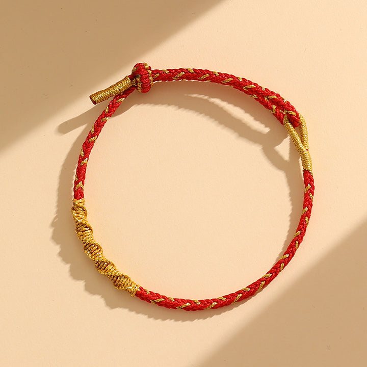 year of the snake lucky fortune charm red string bracelet