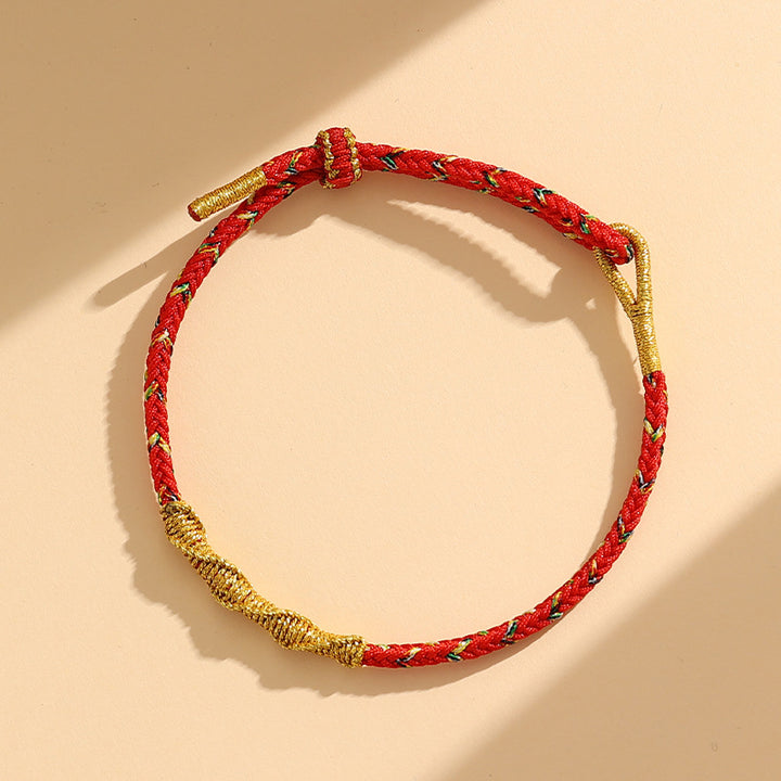 year of the snake lucky fortune charm red string bracelet