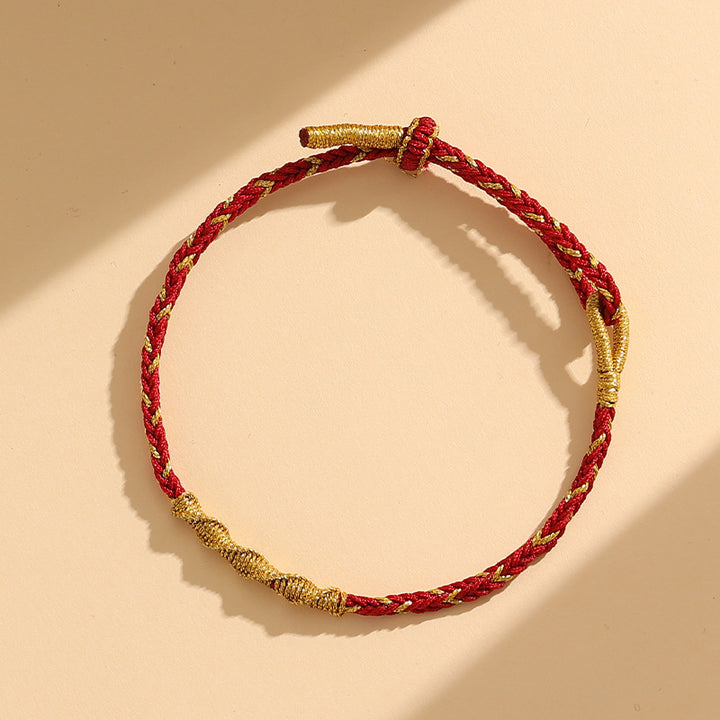 year of the snake lucky fortune charm red string bracelet