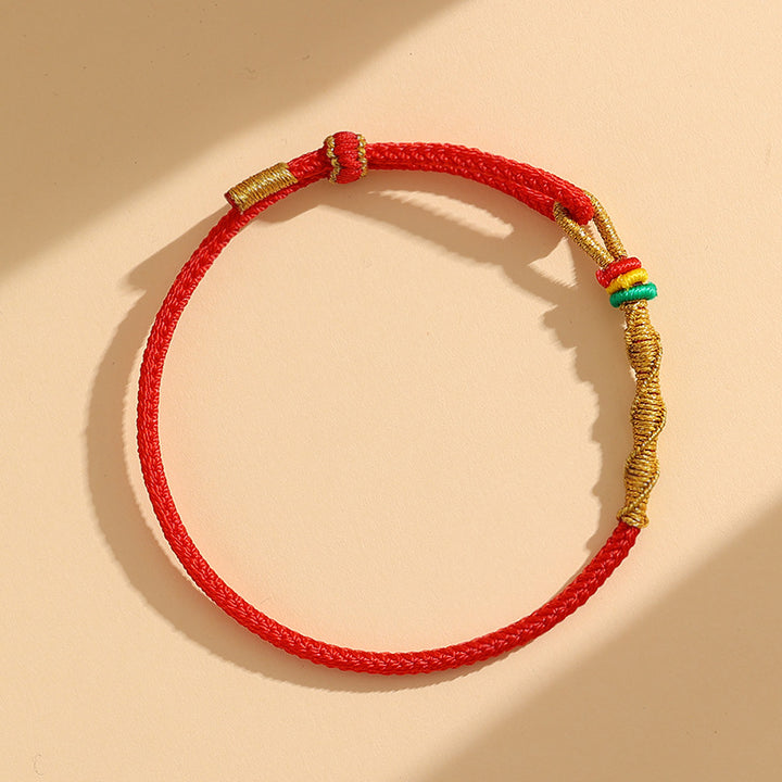 year of the snake lucky fortune charm red string bracelet