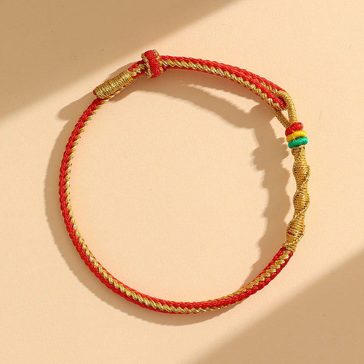 year of the snake lucky fortune charm red string bracelet