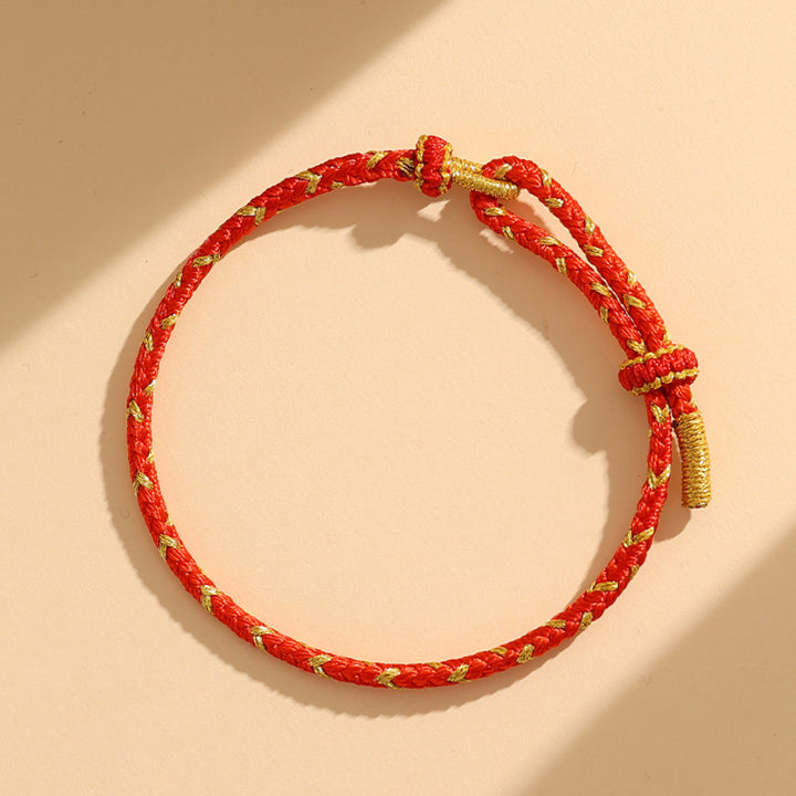 year of the snake lucky fortune charm red string bracelet