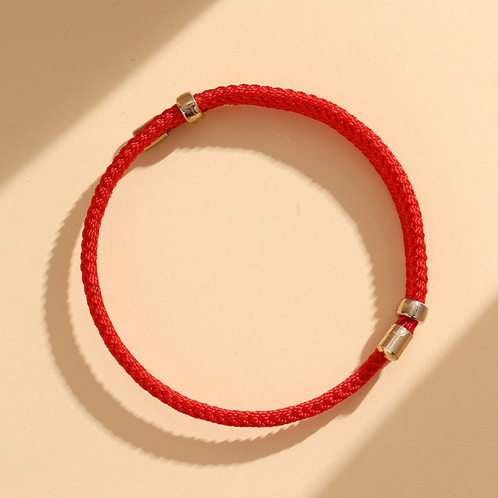 year of the snake lucky fortune charm red string bracelet