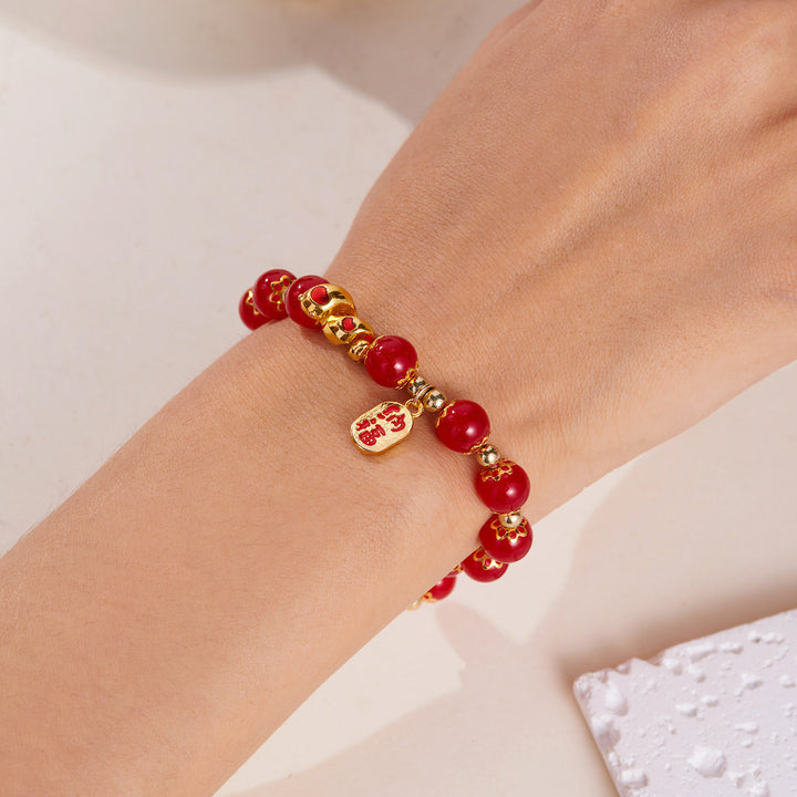 year of the snake passionate and lucky beaded bracelet