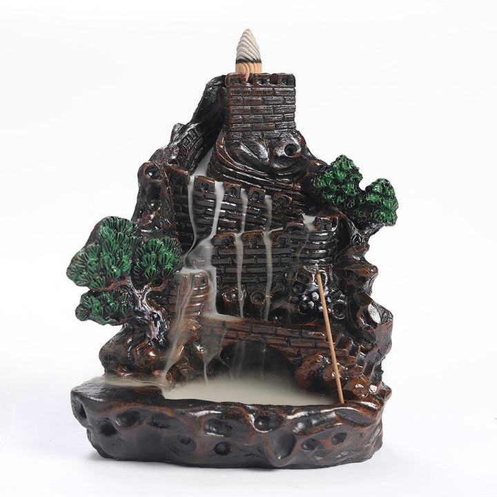 zen office landscape wealth backflow incense burner holder